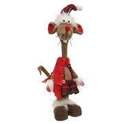Christmas Plaid Standing Mouse  (2 Count Assortment)