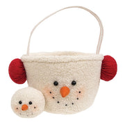 Bucket of Fuzzy Snowball Ornaments (Set of 8)