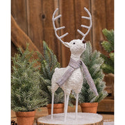 Silver Sparkle Standing Deer