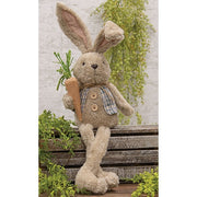 Dangle Legs Tan Boy Bunny Doll - 25"H