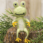 Happy Frog Felted Ornament