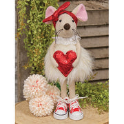Standing Mouse with Red Heart