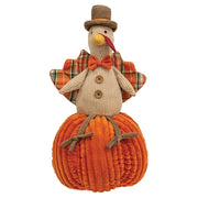 Plaid Turkey on Pumpkin