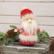 Red Chevron Santa Gnome Sitter