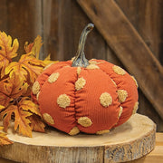 Orange Plush Polka Dot Pumpkin