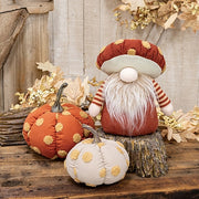 Cream Plush Polka Dot Pumpkin