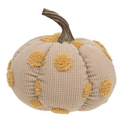 Cream Plush Polka Dot Pumpkin
