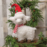 Fuzzy Standing Sheep with Holly
