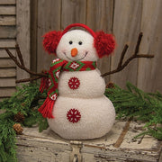 Red Argyle Snowman