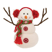 Red Argyle Snowman