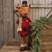 Standing Christmas Highland Cow