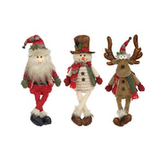 Dangle Leg Santa - Snowman - and Reindeer  (3 Count Assortment)