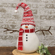Ho Ho Ho Plush Snowman Sitter