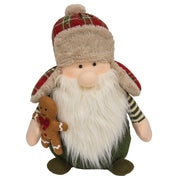 Trapper Hat Santa with Gingerbread Man