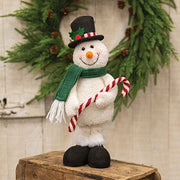 Standing Candy Cane Snowman