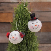 Snowman Head Ornament (2 Count Assortment)