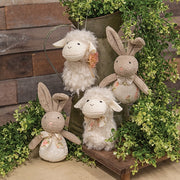 Bunny and Sheep Ornament  (2 Count Assortment)