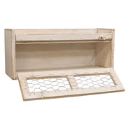 Counter Box with Chicken Wire Door - White