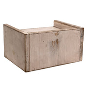 Distressed Wood Java Box with Drawer - White