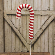 Soft Knit Candy Cane Plant Poke - 19"H
