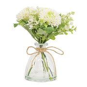 Spring Crysanthemums & Greenery In Glass Vase  (2 Count Assortment)