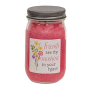 Friends Are the Sunshine in Your Heart Strawberry Lemonade Pint Jar Candle (Pack of 12)