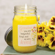 Grandma You are Beautiful Lemon Cookie Pint Jar Candle (Pack of 12)