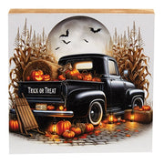 Trick Or Treat Spooky Truck Block - 6" Sq.