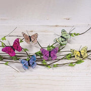 Feather Butterfly Clip Must order in Multiples of 12 (Pack of 12) (6 Count Assortment)