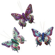 Fabric Butterfly Clip  (Pack of 12) (3 Count Assortment)