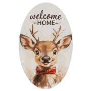 Welcome Home Rudy Oval Sign - 11.75"L x 19"H