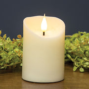 Ivory Blow Out Timer Pillar - 3" x 4"