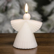 Ivory Angel LED Timer Candle - 5"