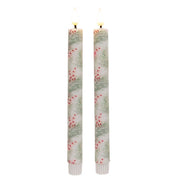 Winter Pine & Berries Timer Tapers (Set of 2)