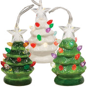 Ceramic Tree Glow Ornament  (3 Count Assortment)
