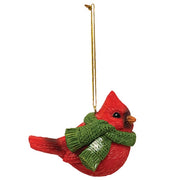 Resin Cardinal with Hat & Scarf Ornament  (3 Count Assortment)