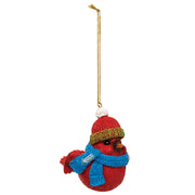 Resin Cardinal with Hat & Scarf Ornament  (3 Count Assortment)