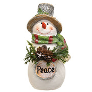Resin Wood Sign Snowman  (3 Count Assortment)