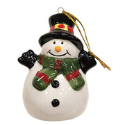 Ceramic Snowman Ornament  (3 Count Assortment)