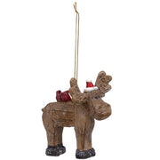 Resin Nordic Carved Look Holiday Moose Ornament  (2 Count Assortment)