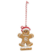 Resin Snowy Iced Gingerbread Ornament  (3 Count Assortment)