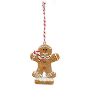 Resin Snowy Iced Gingerbread Ornament  (3 Count Assortment)