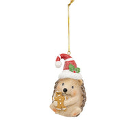 Resin Holiday Baking Hedghog Ornament  (2 Count Assortment)