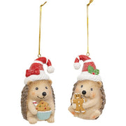 Resin Holiday Baking Hedghog Ornament  (2 Count Assortment)