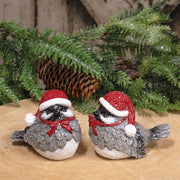 Resin Winter Hat Glitter Bird  (2 Count Assortment)