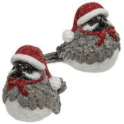 Resin Winter Hat Glitter Bird  (2 Count Assortment)