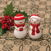 Ceramic Snow Couple Salt & Pepper Shakers (Set of 2)