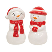 Ceramic Snow Couple Salt & Pepper Shakers (Set of 2)
