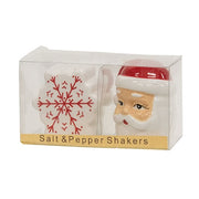 Ceramic Santa & Snowflake Salt & Pepper Shakers (Set of 2)