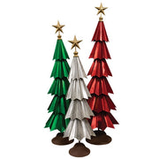 Distressed Silver Metal Christmas Tree - 51.5"H